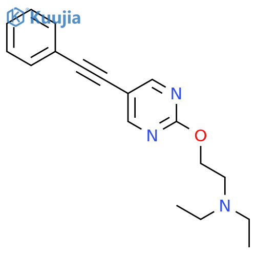 Ethanamine, N,N-diethyl-2-[[5-(phenylethynyl)-2-pyrimidinyl]oxy]- structure