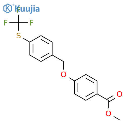 BENZOIC ACID, 4-[[4-[(TRIFLUOROMETHYL)THIO]PHENYL]METHOXY]-, METHYL ESTER structure
