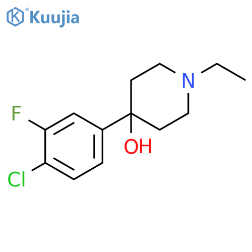 4-Piperidinol, 4-(4-chloro-3-fluorophenyl)-1-ethyl- structure