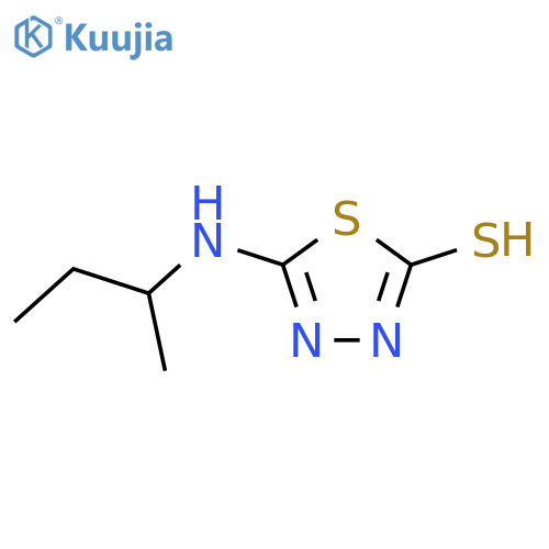 5-(butan-2-yl)amino-1,3,4-thiadiazole-2-thiol structure