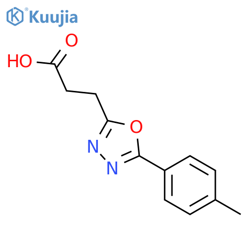 3-5-(4-Methylphenyl)-1,3,4-oxadiazol-2-ylpropanoic Acid structure
