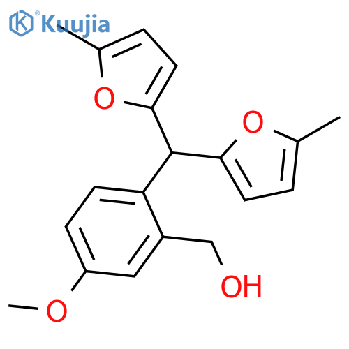 BENZENEMETHANOL, 2-[BIS(5-METHYL-2-FURANYL)METHYL]-5-METHOXY- structure