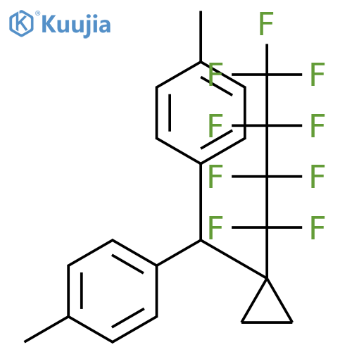Benzene, 1,1'-[[1-(nonafluorobutyl)cyclopropyl]methylene]bis[4-methyl- structure
