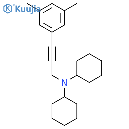 CYCLOHEXANAMINE, N-CYCLOHEXYL-N-[3-(3,5-DIMETHYLPHENYL)-2-PROPYNYL]- structure