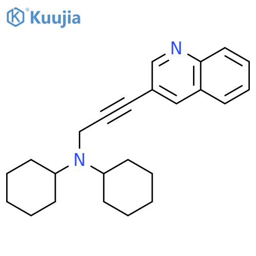 Cyclohexanamine, N-cyclohexyl-N-[3-(3-quinolinyl)-2-propynyl]- structure