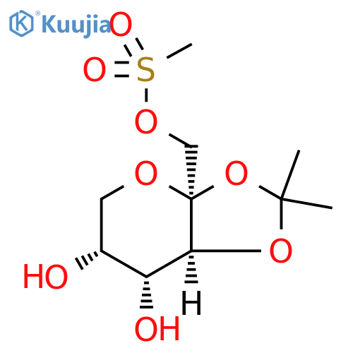 2,3-O-(1-Methylethylidene)-β-D-fructopyranose-1-methanesulfonate structure