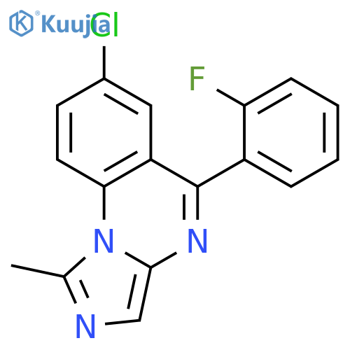 IMIDAZO[1,5-A]QUINAZOLINE, 7-CHLORO-5-(2-FLUOROPHENYL)-1-METHYL- structure