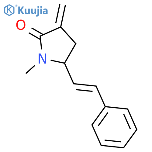 2-Pyrrolidinone, 1-methyl-3-methylene-5-[(1E)-2-phenylethenyl]- structure
