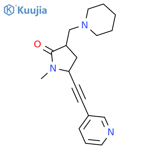 2-Pyrrolidinone, 1-methyl-3-(1-piperidinylmethyl)-5-(3-pyridinylethynyl)- structure