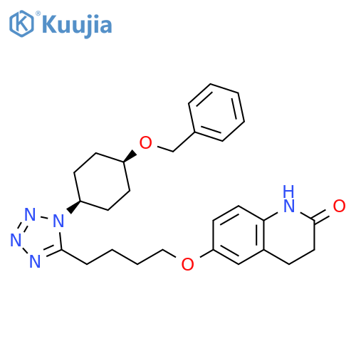 2(1H)-Quinolinone, 3,4-dihydro-6-[4-[1-[4-(phenylmethoxy)cyclohexyl]-1H-tetrazol-5-yl]butoxy]-, cis- (9CI) structure