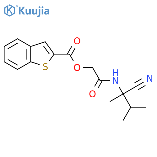 [(1-Cyano-1,2-dimethylpropyl)carbamoyl]methyl 1-benzothiophene-2-carboxylate structure