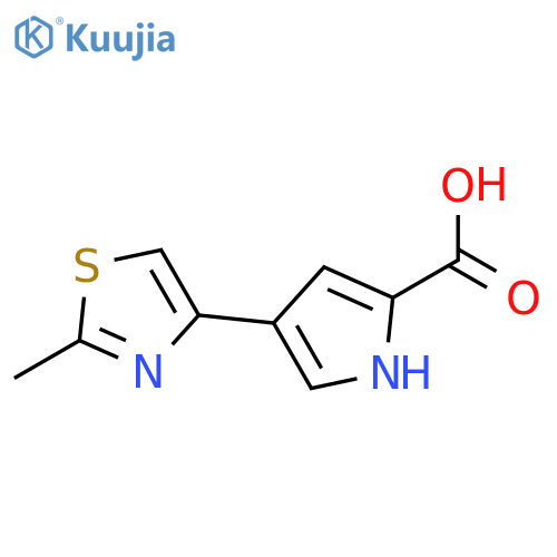 4-(2-Methylthiazol-4-yl)-1H-pyrrole-2-carboxylic acid structure