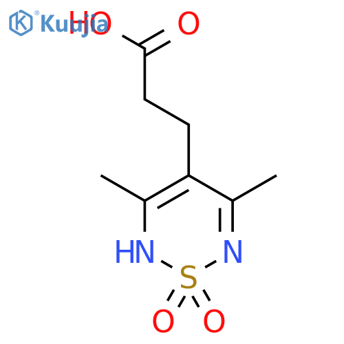 3-(3,5-dimethyl-1,1-dioxo-2H-1lambda6,2,6-thiadiazin-4-yl)propanoic acid structure