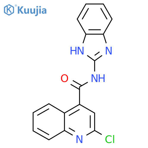 N-(1H-1,3-benzodiazol-2-yl)-2-chloroquinoline-4-carboxamide structure