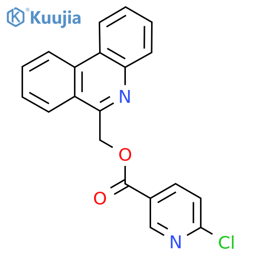 Phenanthridin-6-ylmethyl 6-chloropyridine-3-carboxylate structure