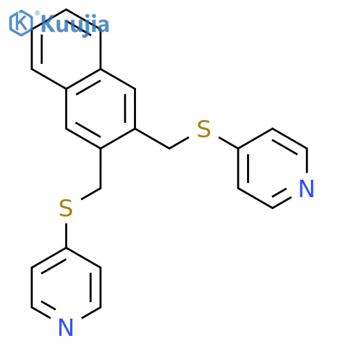 PYRIDINE, 4,4'-[2,3-NAPHTHALENEDIYLBIS(METHYLENETHIO)]BIS- structure