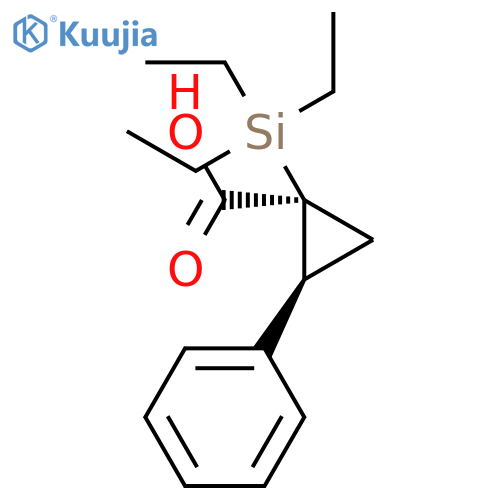 CYCLOPROPANECARBOXYLIC ACID, 2-PHENYL-1-(TRIETHYLSILYL)-, (1S,2S)- structure