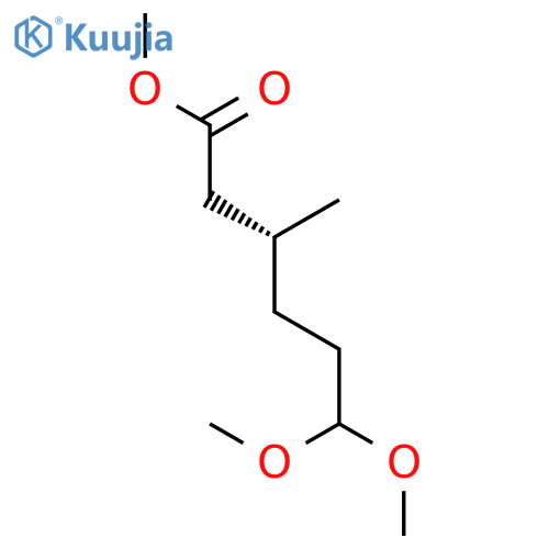 Hexanoic acid, 6,6-dimethoxy-3-methyl-, methyl ester, (R)- structure
