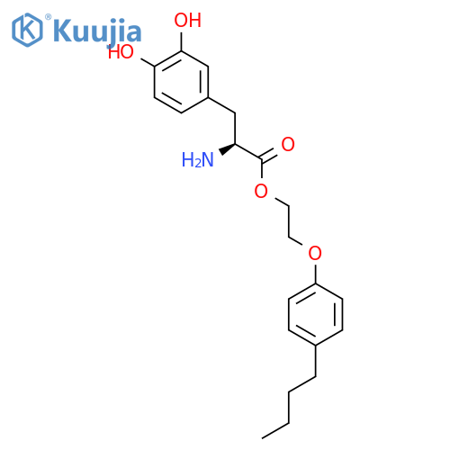 L-Tyrosine, 3-hydroxy-, 2-(4-butylphenoxy)ethyl ester structure