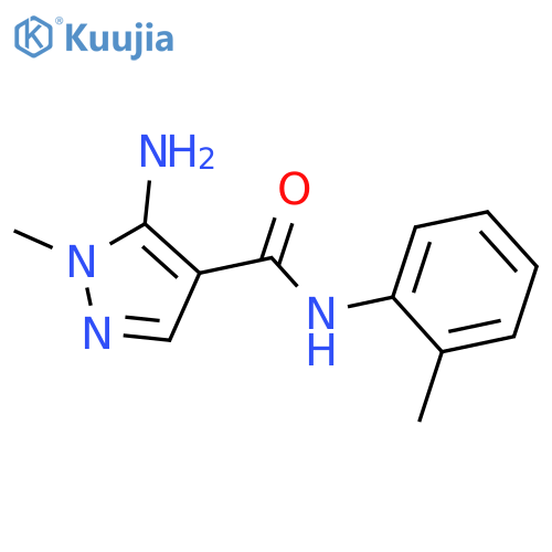 1H-Pyrazole-4-carboxamide, 5-amino-1-methyl-N-(2-methylphenyl)- structure