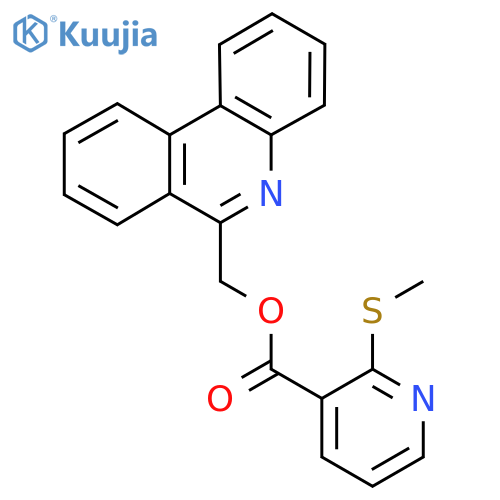 Phenanthridin-6-ylmethyl 2-methylsulfanylpyridine-3-carboxylate structure