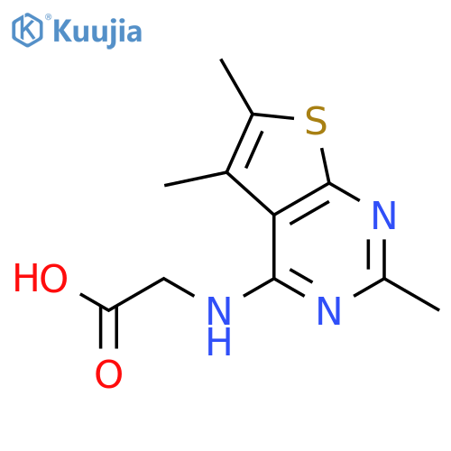 2-({2,5,6-trimethylthieno2,3-dpyrimidin-4-yl}amino)acetic acid structure