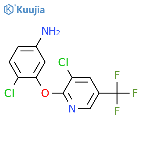4-Chloro-3-((3-chloro-5-(trifluoromethyl)pyridin-2-yl)oxy)aniline structure
