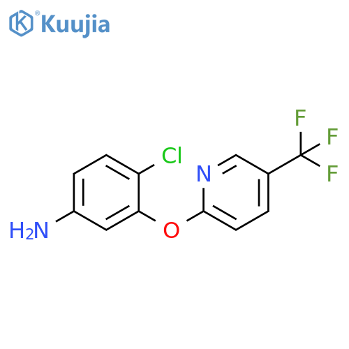 BENZENAMINE, 4-CHLORO-3-[[5-(TRIFLUOROMETHYL)-2-PYRIDINYL]OXY]- structure