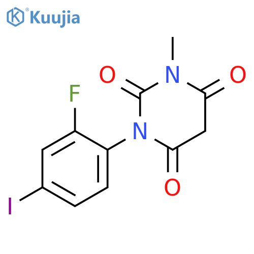 2,4,6(1H,3H,5H)-PYRIMIDINETRIONE, 1-(2-FLUORO-4-IODOPHENYL)-3-METHYL- structure