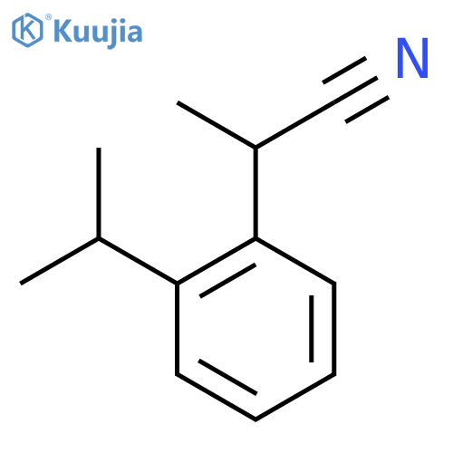 2-2-(propan-2-yl)phenylpropanenitrile structure