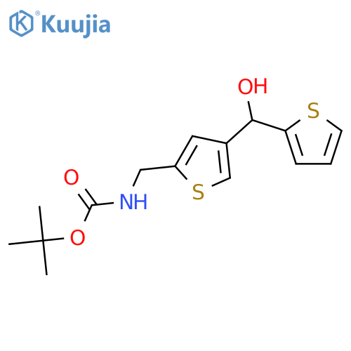 Carbamic acid, [[4-(hydroxy-2-thienylmethyl)-2-thienyl]methyl]-,1,1-dimethylethyl ester structure