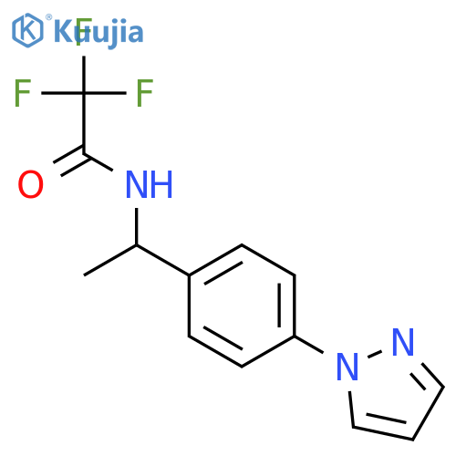 Acetamide, 2,2,2-trifluoro-N-[(1R)-1-[4-(1H-pyrazol-1-yl)phenyl]ethyl]- structure