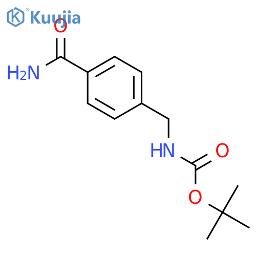 tert-Butyl 4-carbamoylbenzylcarbamate structure