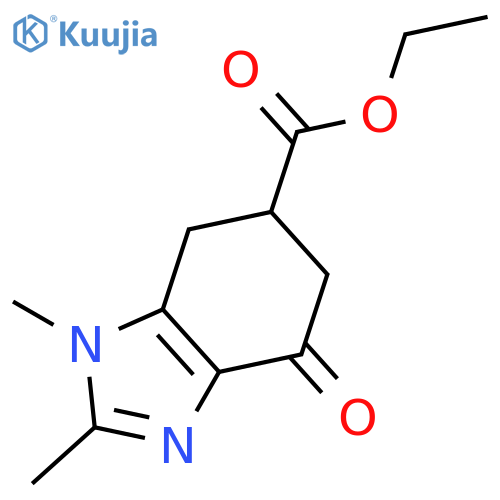 ethyl 1,2-dimethyl-4-oxo-4,5,6,7-tetrahydro-1H-1,3-benzodiazole-6-carboxylate structure