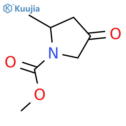 2-methyl-4-oxo-1-Pyrrolidinecarboxylic acid methyl ester structure