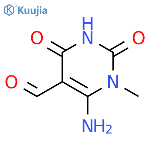 5-Pyrimidinecarboxaldehyde,6-amino-1,2,3,4-tetrahydro-1-methyl-2,4-dioxo- structure