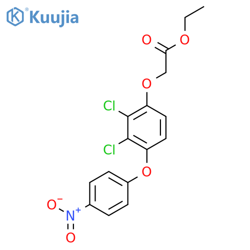 Acetic acid, [2,3-dichloro-4-(4-nitrophenoxy)phenoxy]-, ethyl ester structure