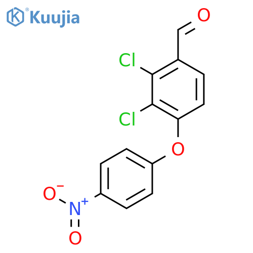 Benzaldehyde, 2,3-dichloro-4-(4-nitrophenoxy)- structure