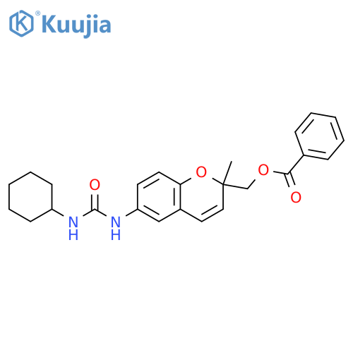 Urea,N-[2-[(benzoyloxy)methyl]-2-methyl-2H-1-benzopyran-6-yl]-N'-cyclohexyl- structure
