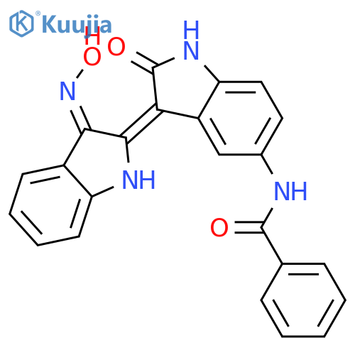 Benzamide,N-[3-[1,3-dihydro-3-(hydroxyimino)-2H-indol-2-ylidene]-2,3-dihydro-2-oxo-1H-indol-5-yl]- structure