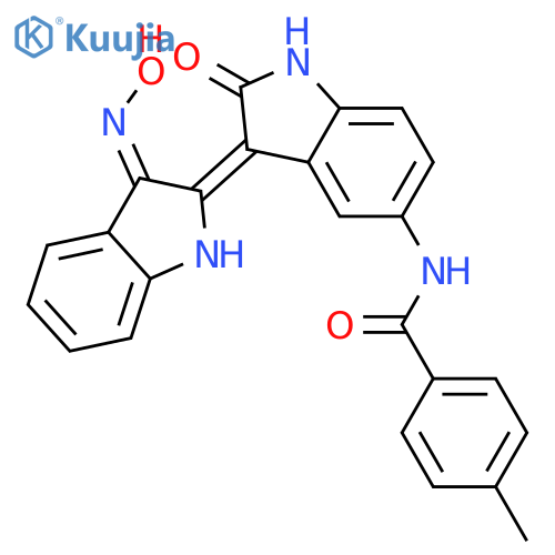 Benzamide,N-[3-[1,3-dihydro-3-(hydroxyimino)-2H-indol-2-ylidene]-2,3-dihydro-2-oxo-1H-indol-5-yl]-4-methyl- structure