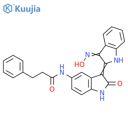 Benzenepropanamide,N-[3-[1,3-dihydro-3-(hydroxyimino)-2H-indol-2-ylidene]-2,3-dihydro-2-oxo-1H-indol-5-yl]- structure