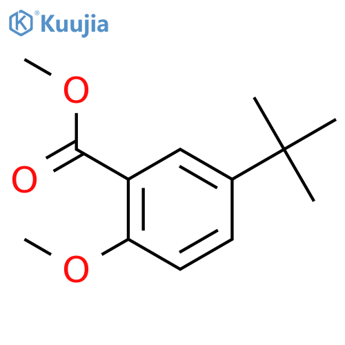 BENZOIC ACID, 5-(1,1-DIMETHYLETHYL)-2-METHOXY-, METHYL ESTER structure
