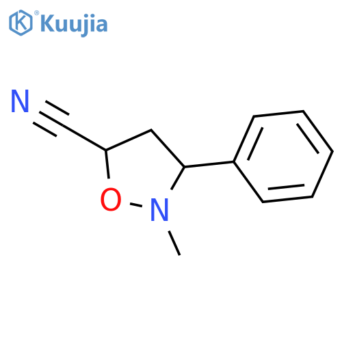 5-Isoxazolidinecarbonitrile, 2-methyl-3-phenyl-, cis- structure