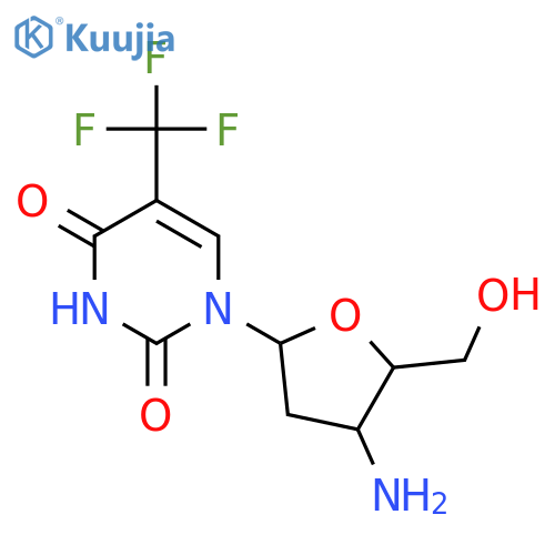 3'-amino-2',3'-dideoxy-5-(trifluoromethyl)uridine structure