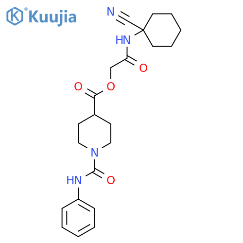 [(1-Cyanocyclohexyl)carbamoyl]methyl 1-(phenylcarbamoyl)piperidine-4-carboxylate structure