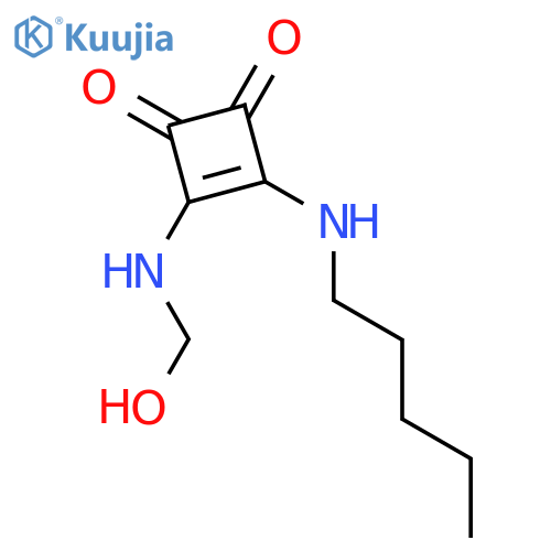3-CYCLOBUTENE-1,2-DIONE, 3-(HYDROXYMETHYLAMINO)-4-(PENTYLAMINO)- structure