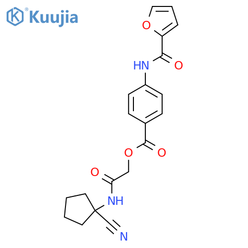[2-[(1-Cyanocyclopentyl)amino]-2-oxoethyl] 4-(furan-2-carbonylamino)benzoate structure