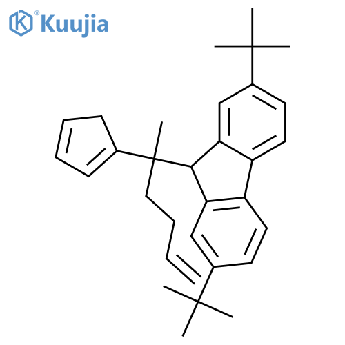 9H-Fluorene,9-[1-(1,3-cyclopentadien-1-yl)-1-methyl-4-pentenyl]-2,7-bis(1,1-dimethylethyl)- structure