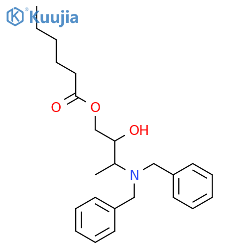 Hexanoic acid,(2R,3S)-3-[bis(phenylmethyl)amino]-2-hydroxybutyl ester structure